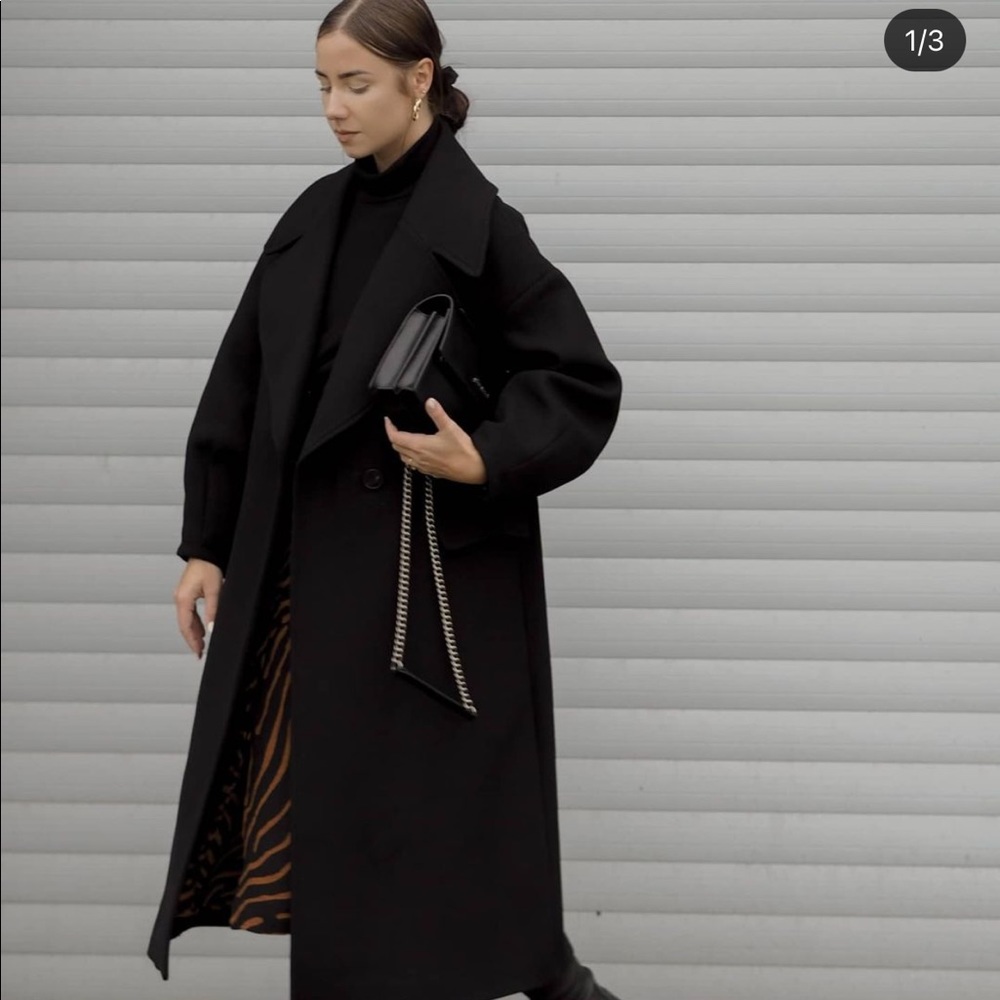 Zara wool blend oversized coat bloggers favorite - Picture 11 of 11
